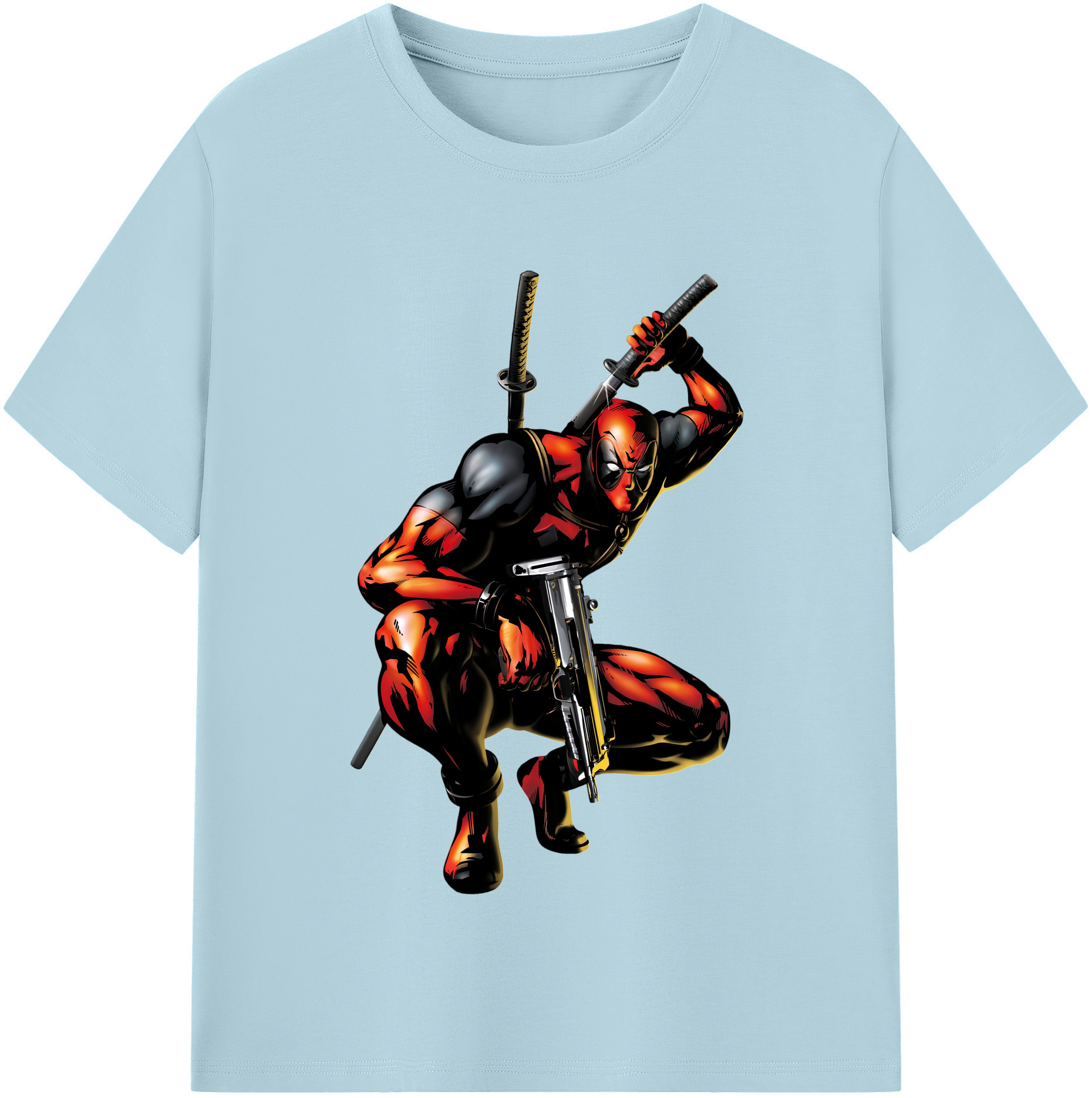 （画像用） Deadpool デッドプール 綿100％半袖Tシャツ（フロントプリント）